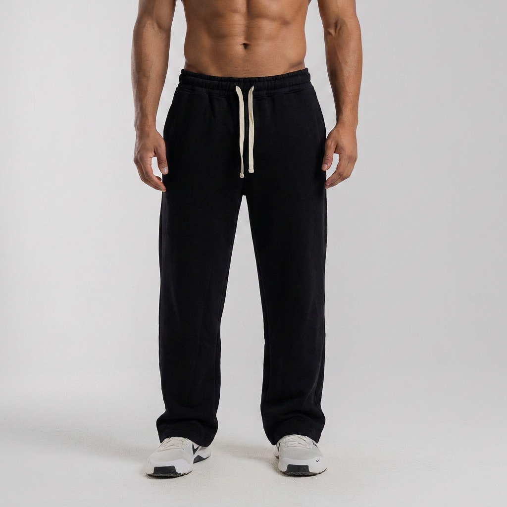 Hems Wide Leg Sweatpants