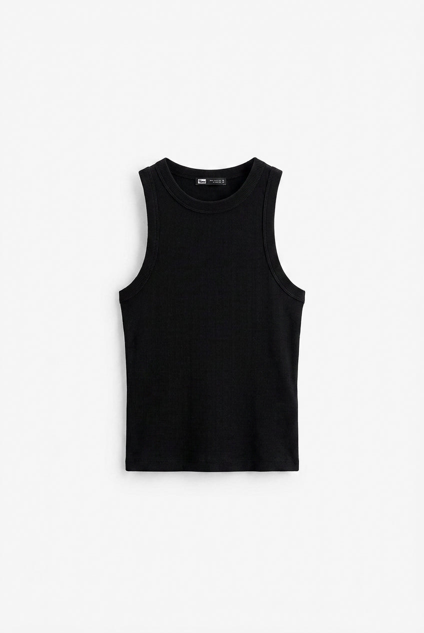Hems Ribbed Tank Top