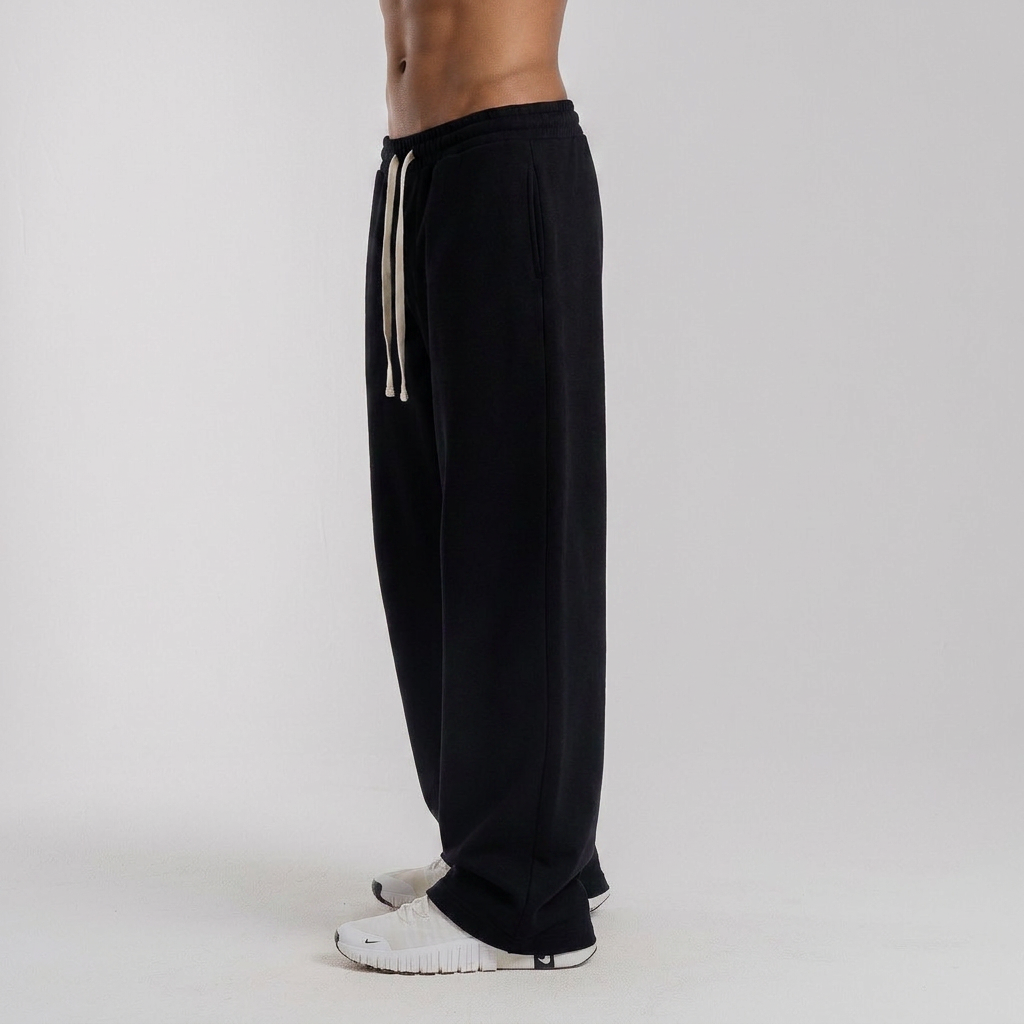 Hems Wide Leg Sweatpants